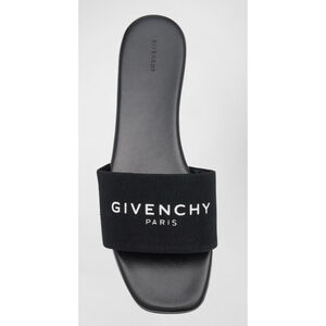 New Givenchy 4G Logo Flat Slide Sandals US 37.5/7.5 Black White